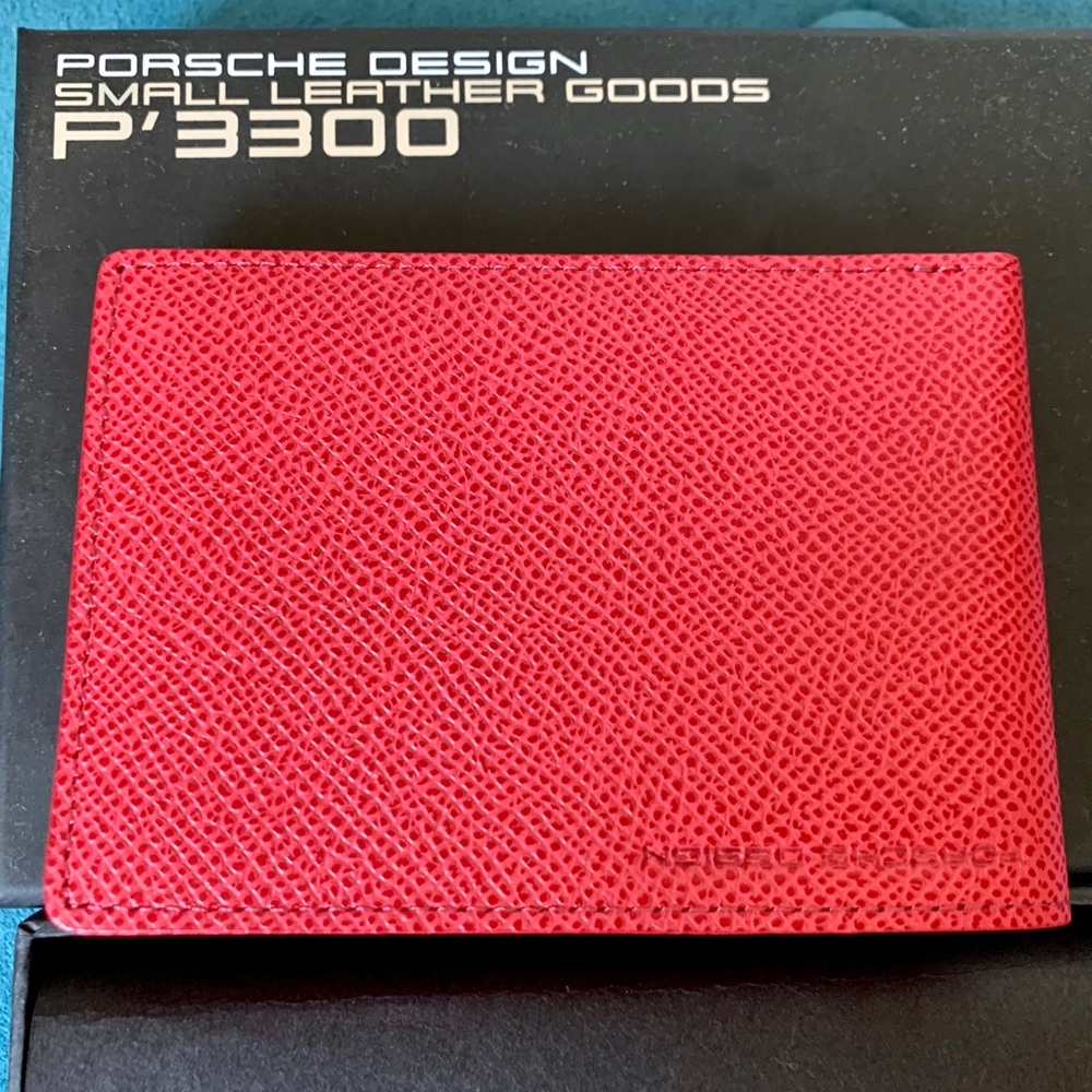Porsche Design leather wallet P’3300 Red New